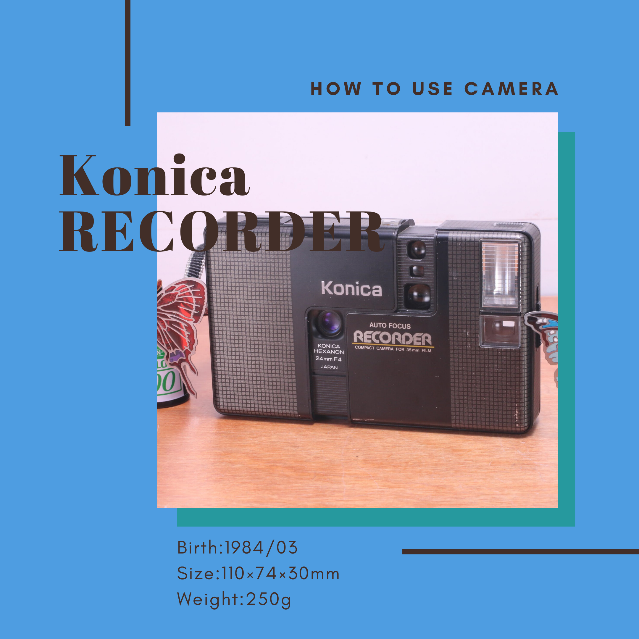 限定品】 Konica RECORDERコニカ レコーダー レッド www.zadschool.com