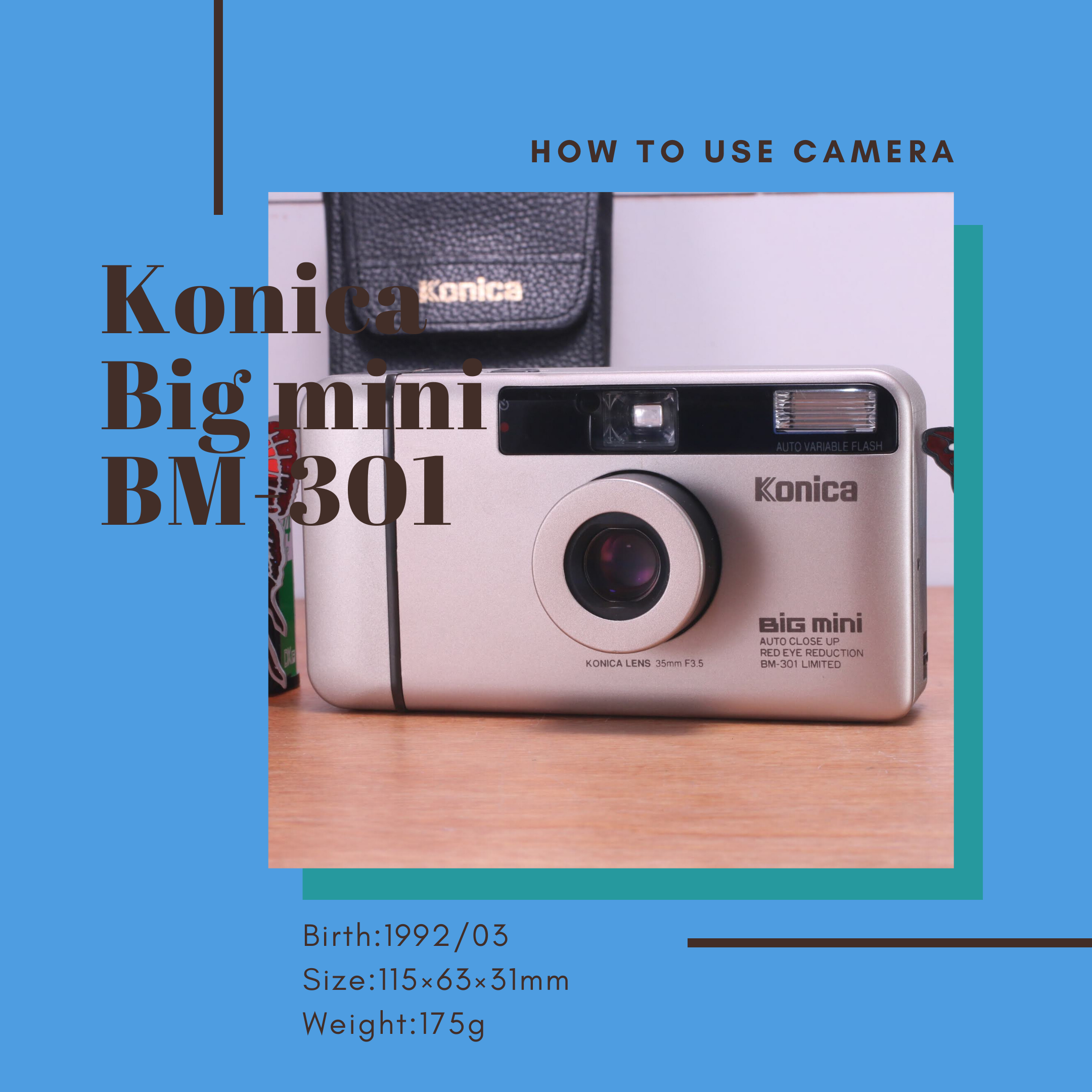 Konica Big Mini BM-301 の使い方 | Totte Me Camera