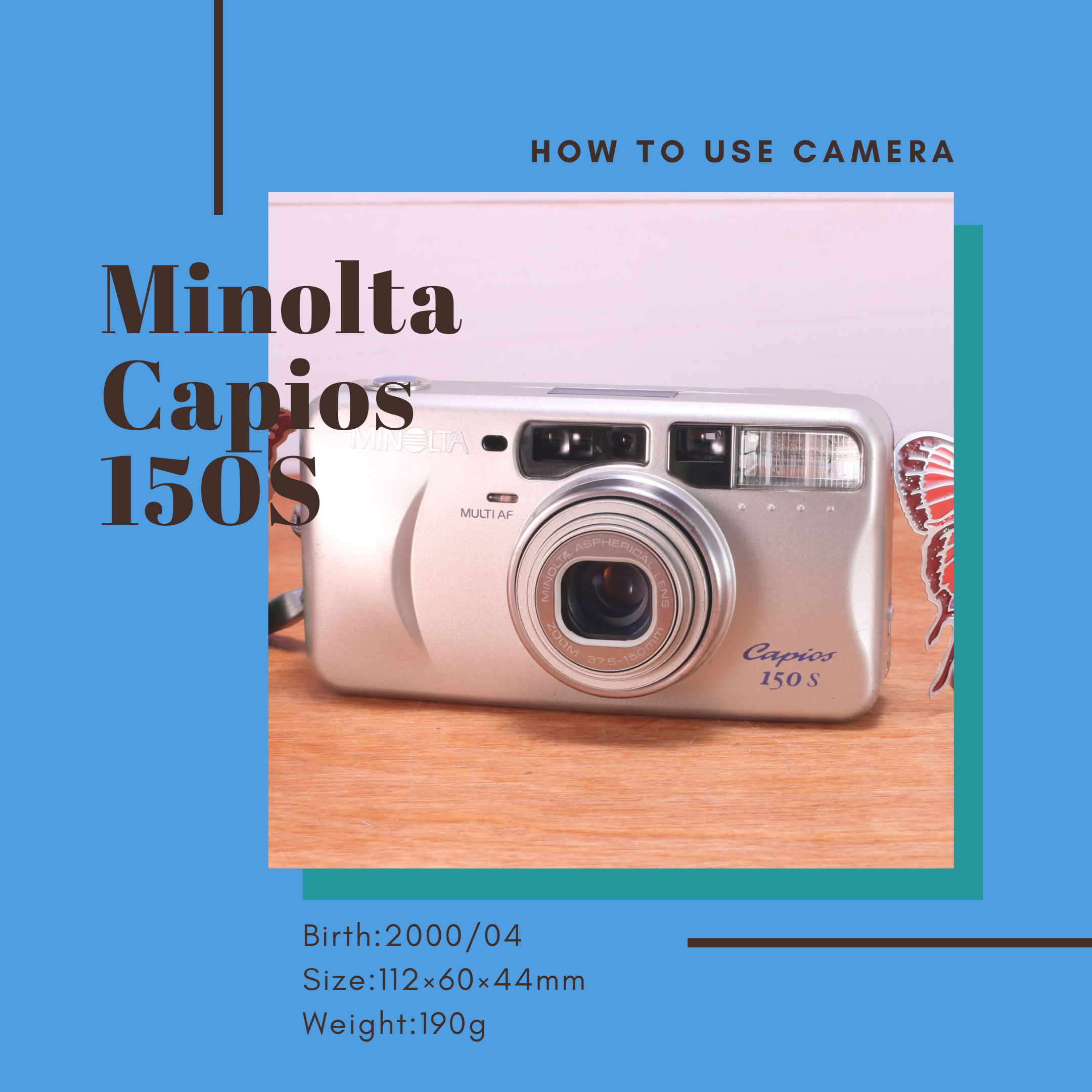 カメラ フィルムカメラ Minolta Capios 150Sの使い方 | Totte Me Camera
