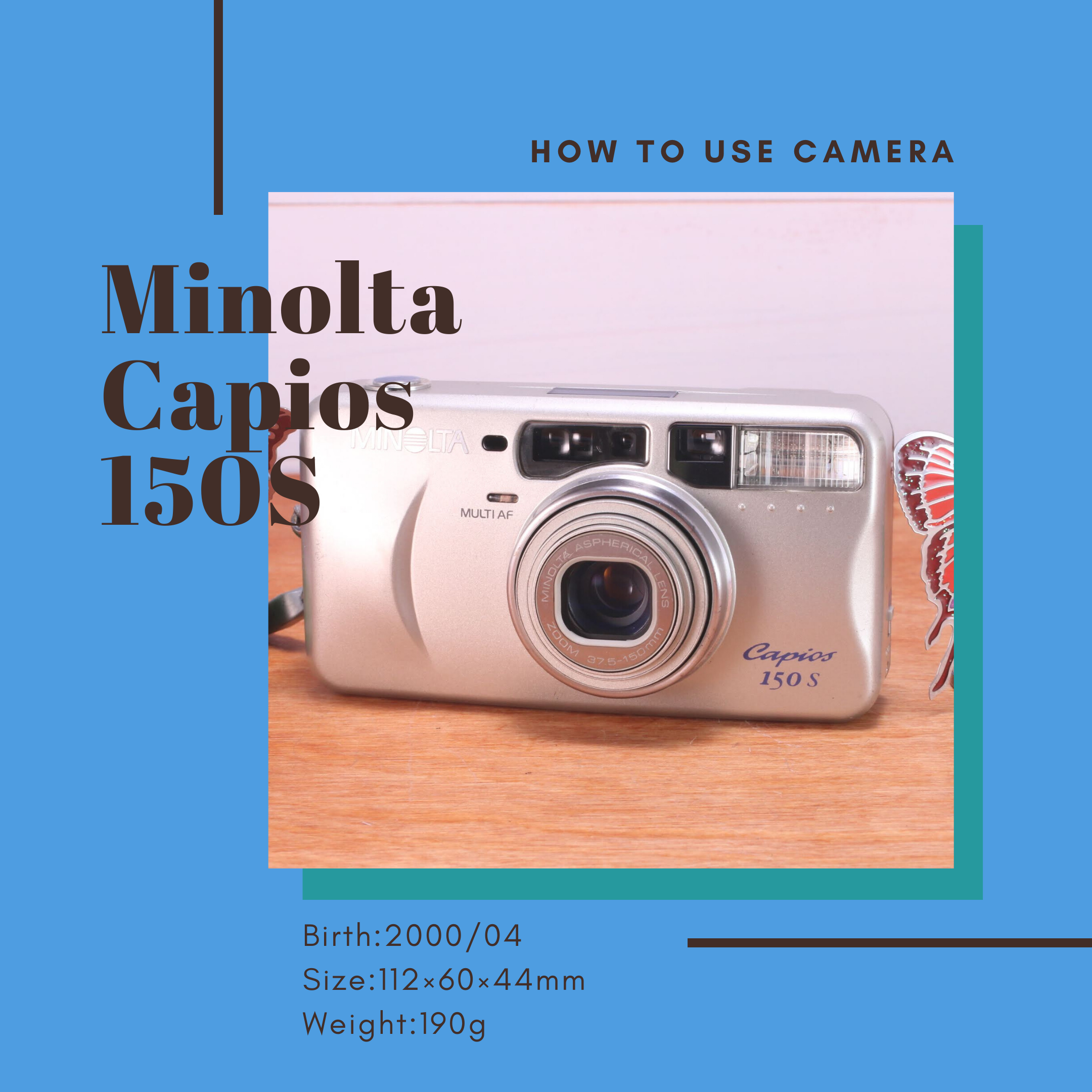 完動品◆極美品【優しく澄んだ色◇リモコン付】MINOLTA Capios150S