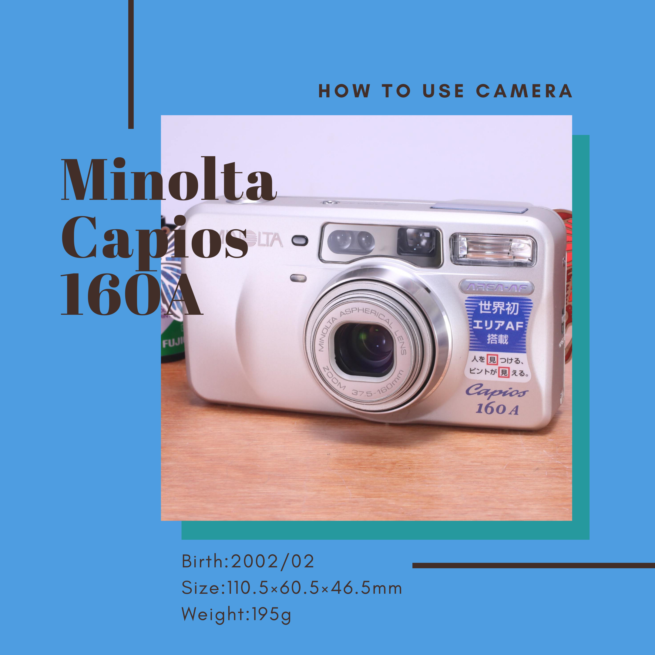 ★美品！動作良好★【A39】Minolta CAPIOS 160A ミノルタ