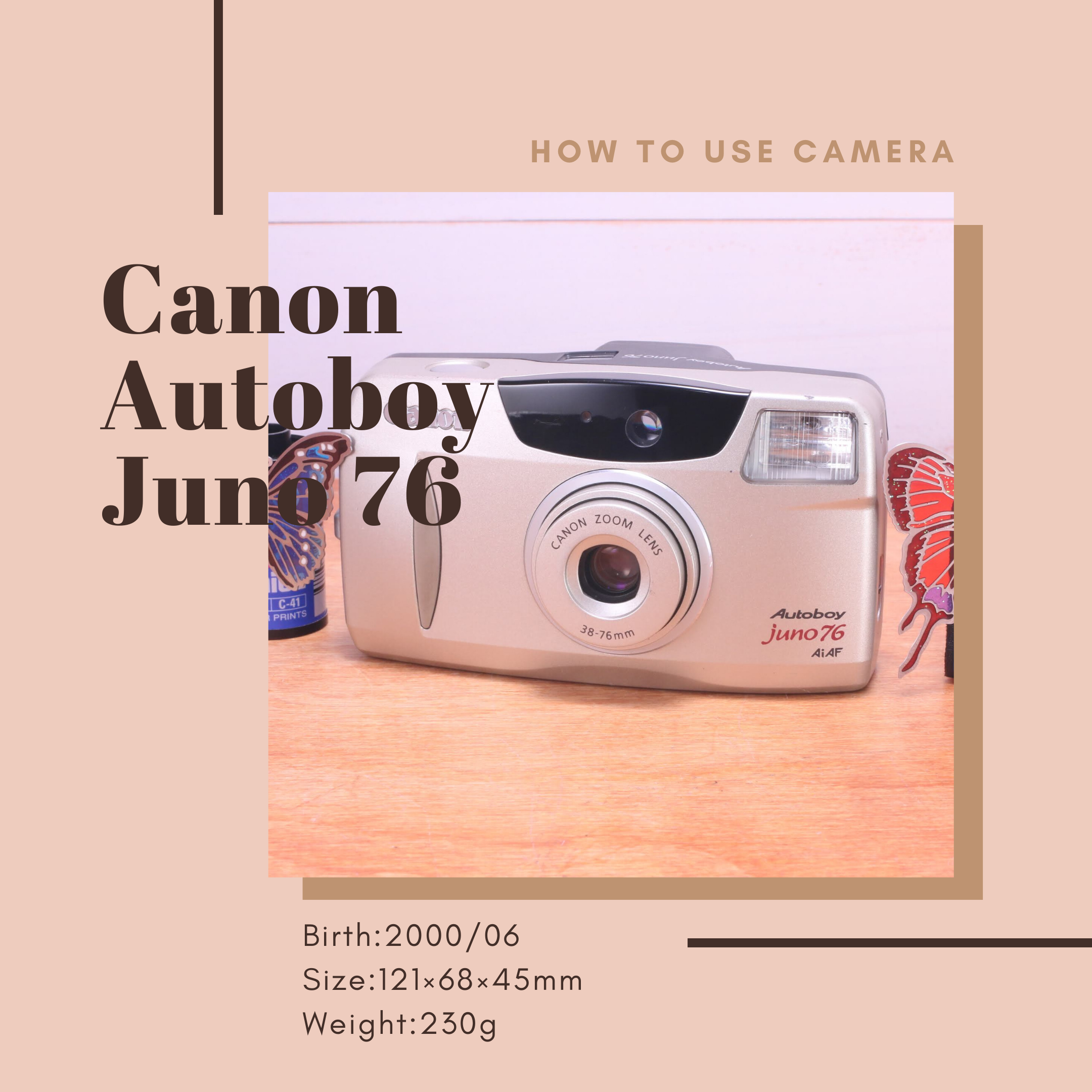 Canon Autoboy JUNO 76 の使い方 | Totte Me Camera
