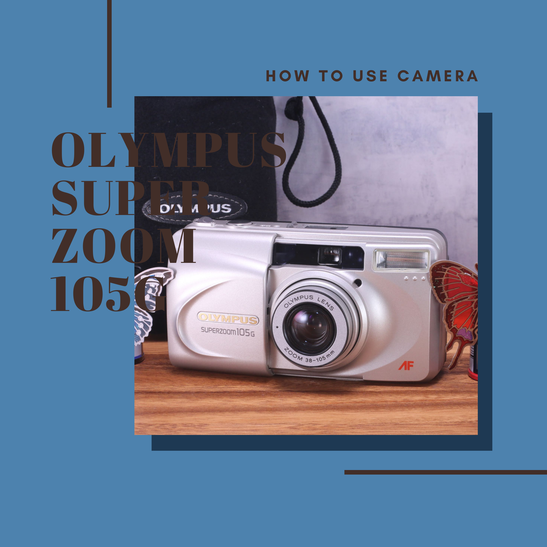 ☆美品☆OLYMPUS オリンパス SUPERZOOM 105G - フィルムカメラ