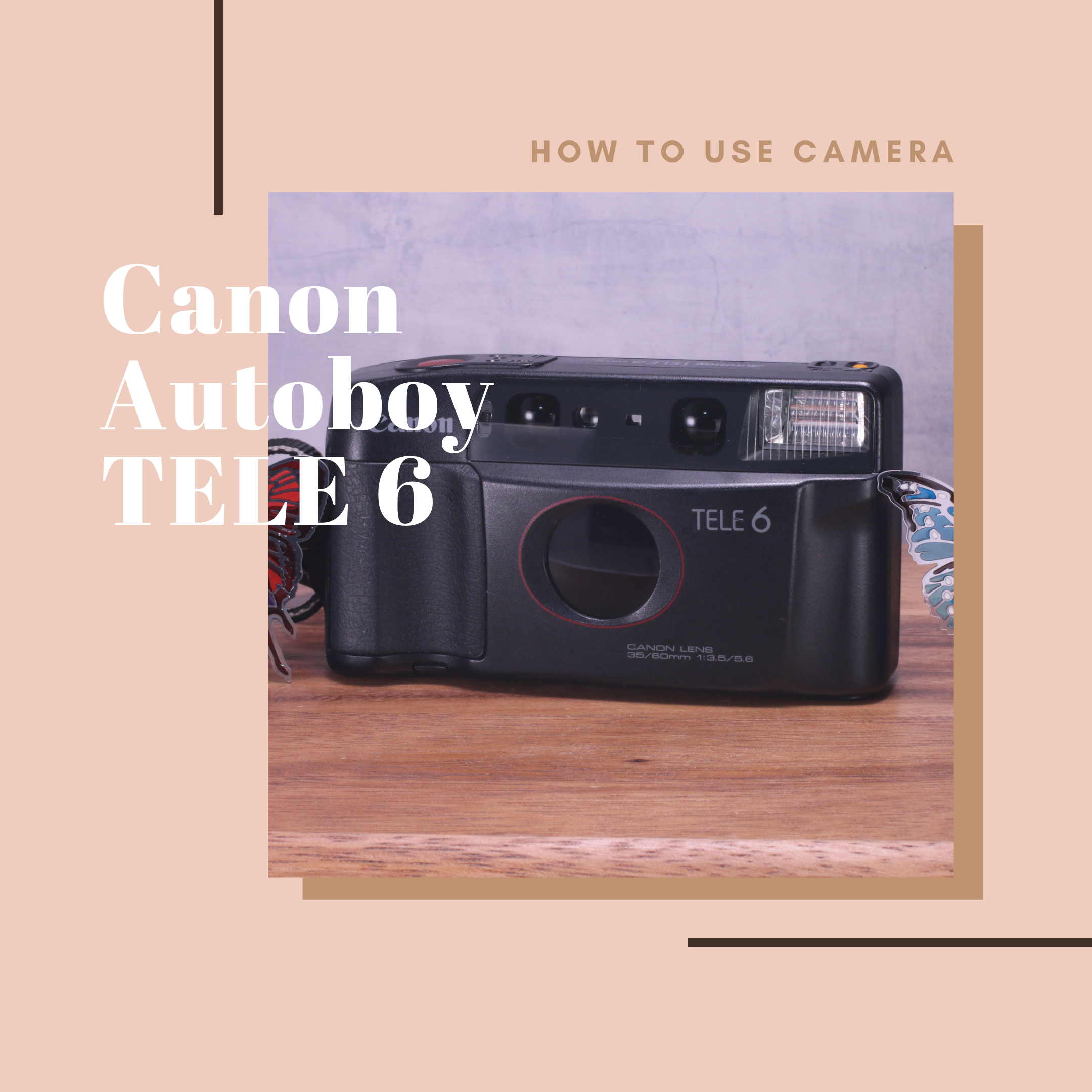 特に目立った傷もなくきれいです【完動品／電池付き／作例あり】Canon Autoboy Tele6